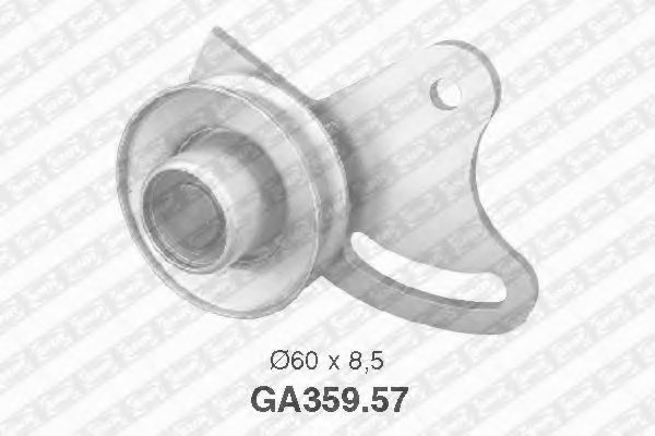 SNR GA359.57 Tensioner Pulley, v-ribbed belt